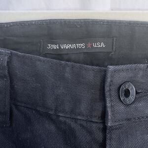 John Varvatos Jeans Mens 33 (33X33) Bowery in Black Slim Straight Fit